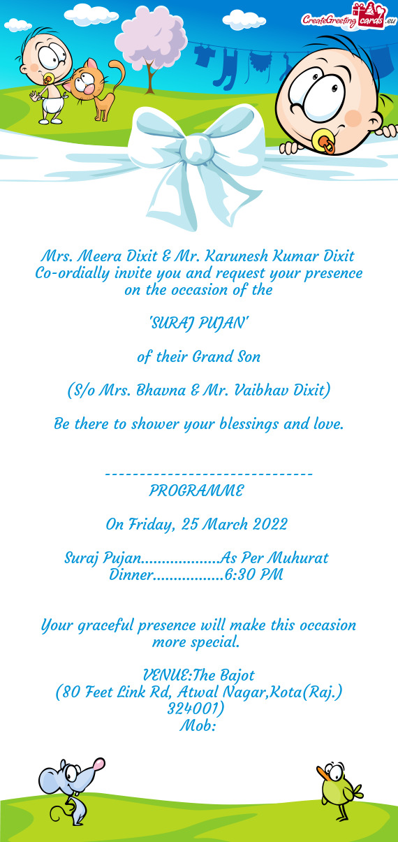 Mrs. Meera Dixit & Mr. Karunesh Kumar Dixit
