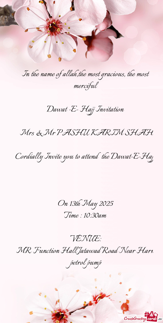 Mrs & Mr PASHU KARIM SHAH