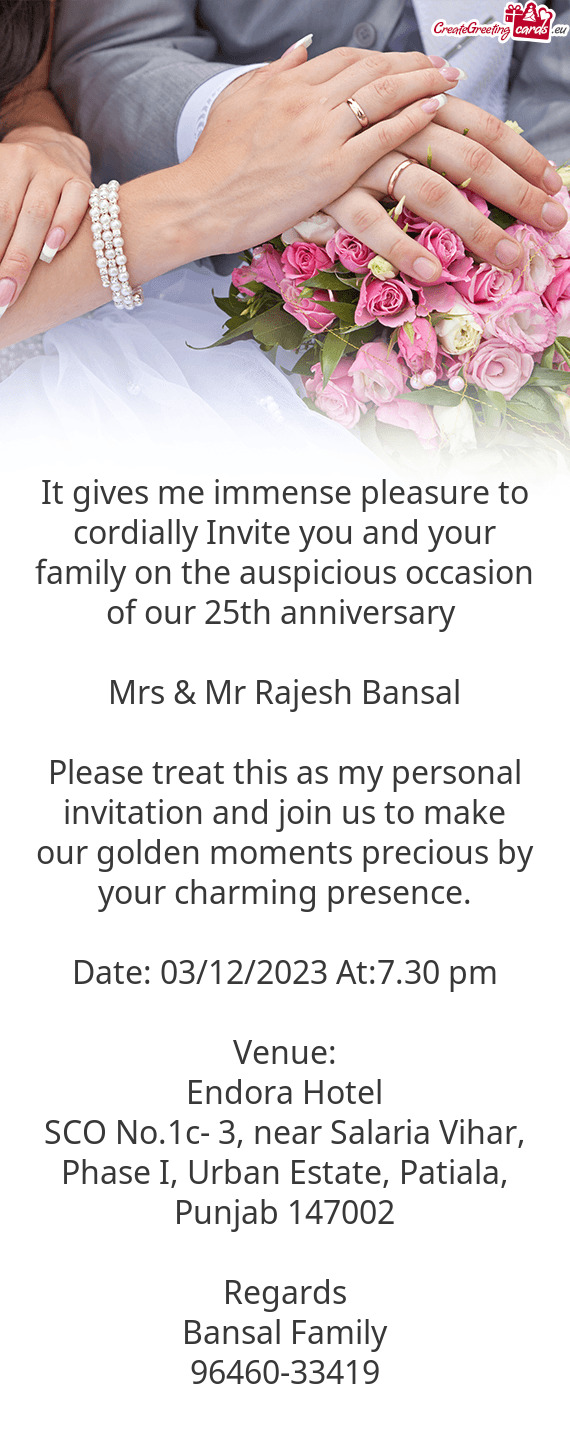Mrs & Mr Rajesh Bansal