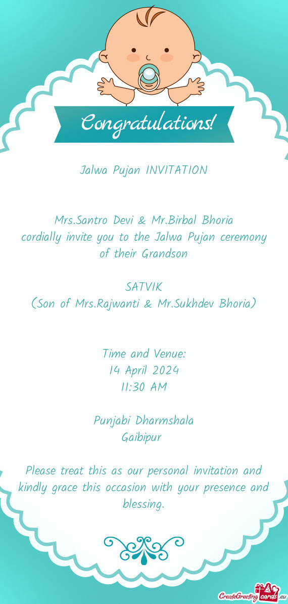 Mrs.Santro Devi & Mr.Birbal Bhoria