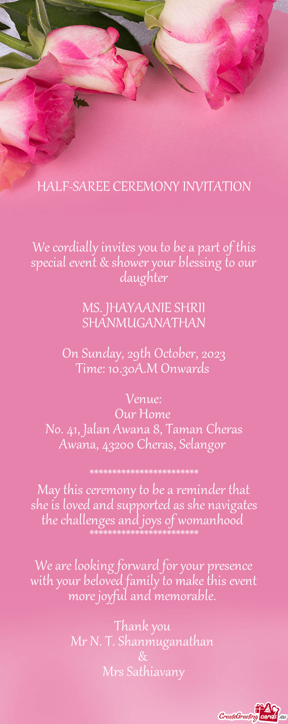 MS. JHAYAANIE SHRII SHANMUGANATHAN