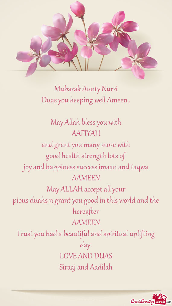 Mubarak Aunty Nurri