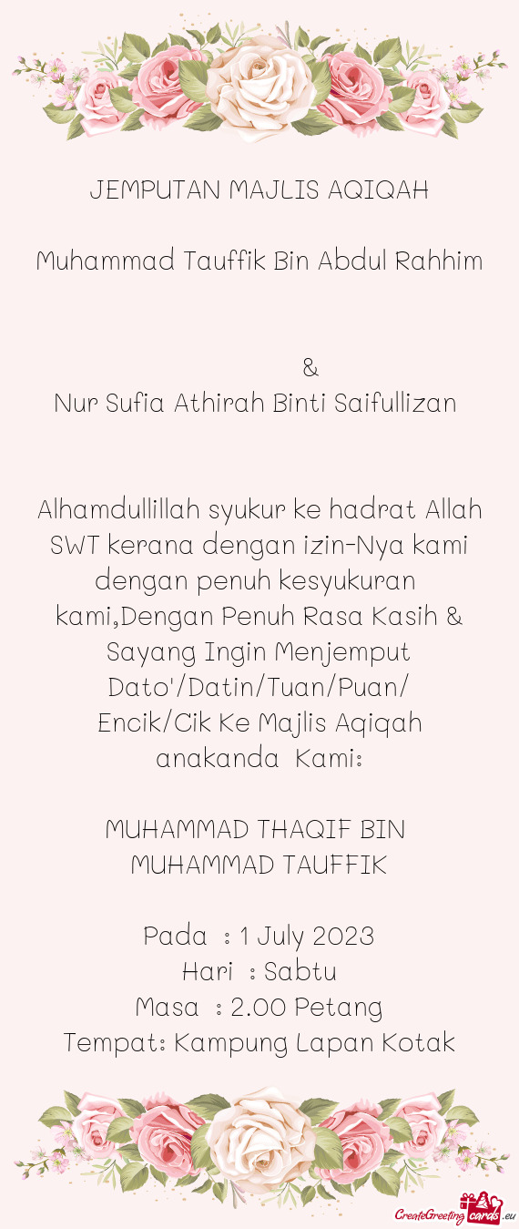 Muhammad Tauffik Bin Abdul Rahhim