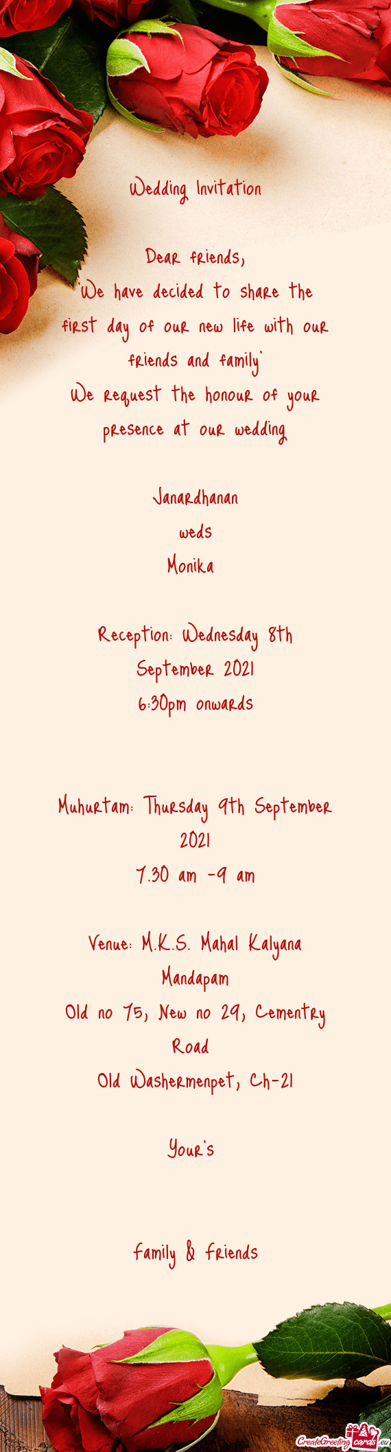 Muhurtam: Thursday 9th September 2021