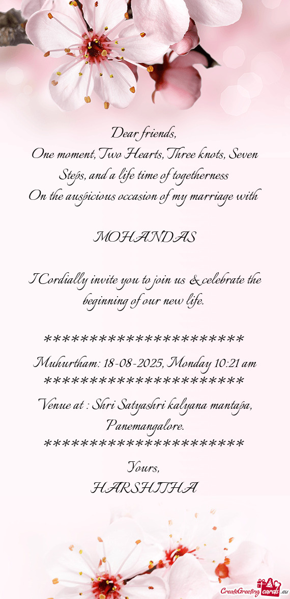 Muhurtham: 18-08-2025, Monday 10:21 am