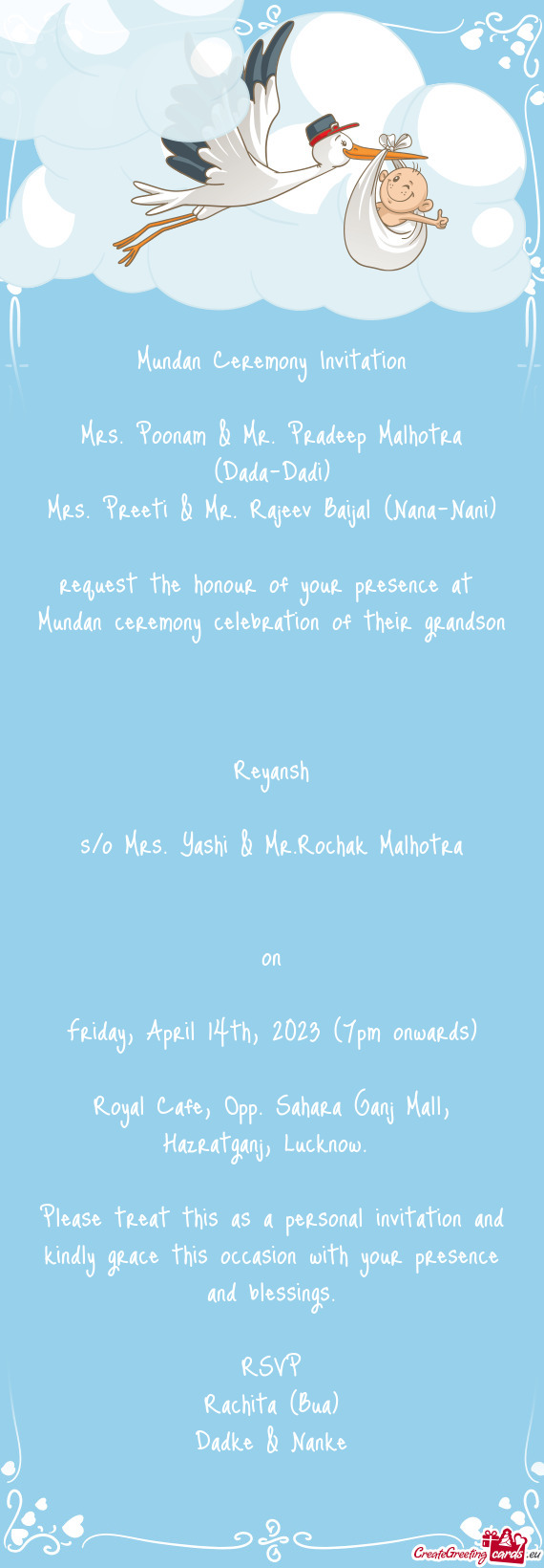 Mundan ceremony celebration of their grandson