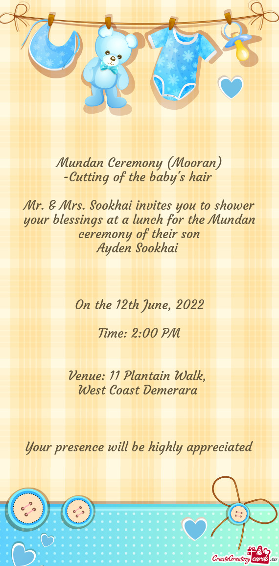 Mundan Ceremony (Mooran)
