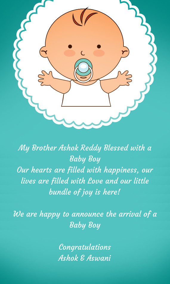 My Brother Ashok Reddy Blessed with a Baby Boy