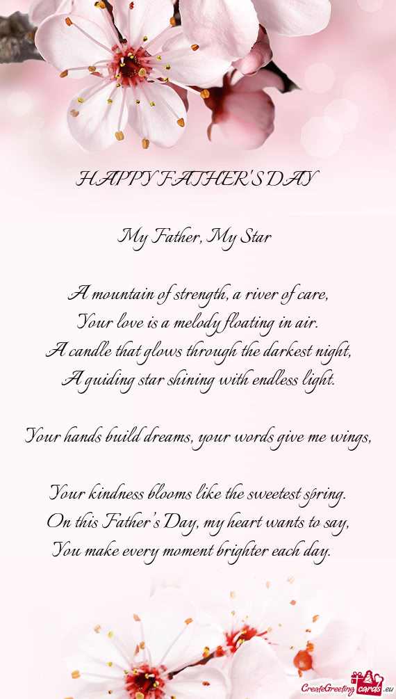 My Father, My Star ✨
