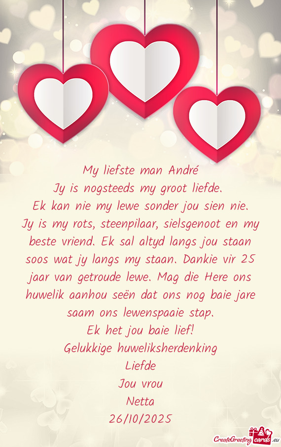 My liefste man André