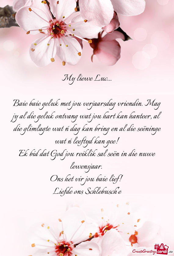 My liewe Luc