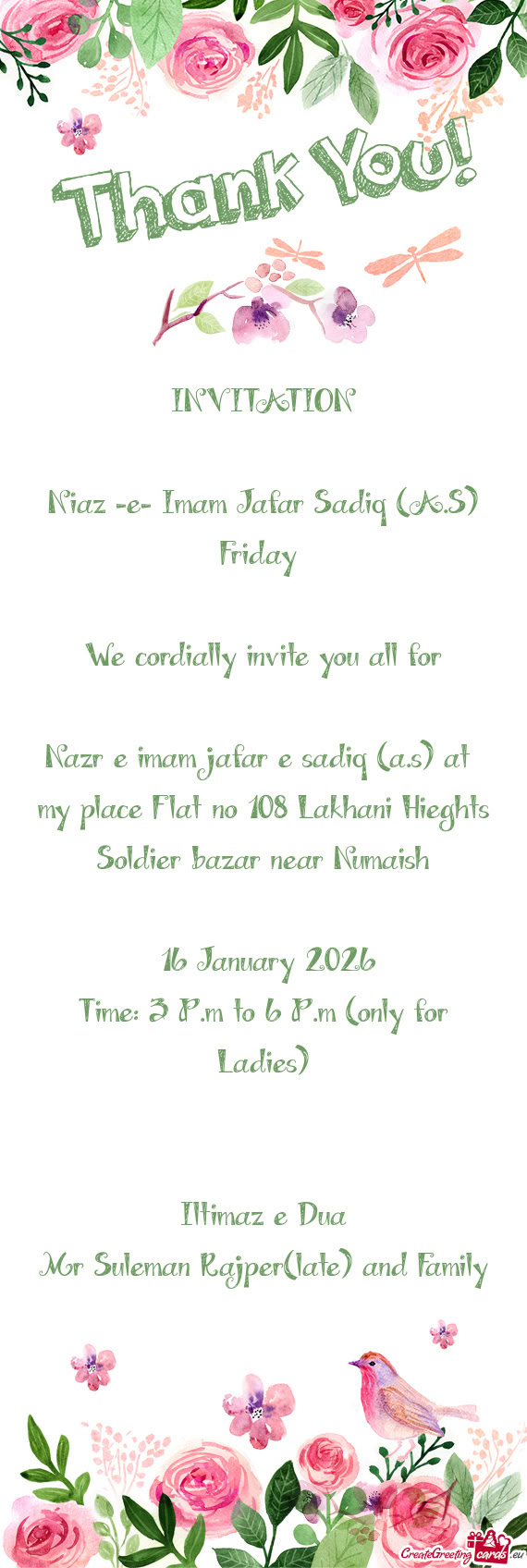 My place Flat no 108 Lakhani Hieghts Soldier bazar near Numaish