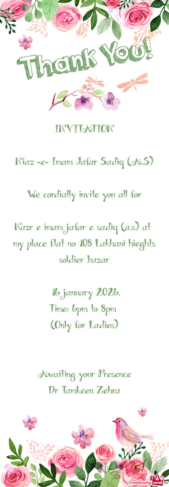 My place flat no 108 Lakhani hieghts soldier bazar