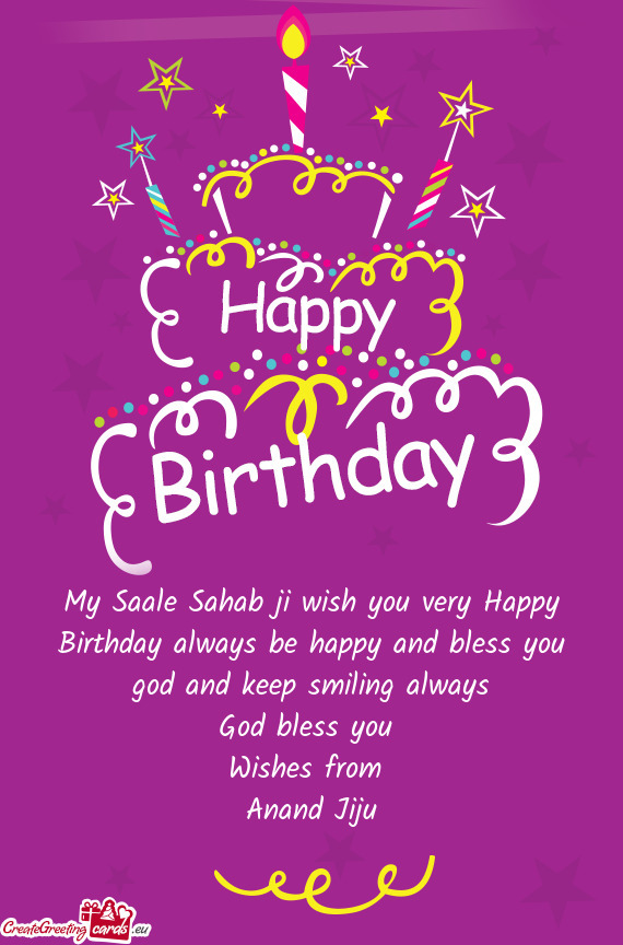 My Saale Sahab ji wish you very Happy Birthday always be happy and bless you god and keep smiling al