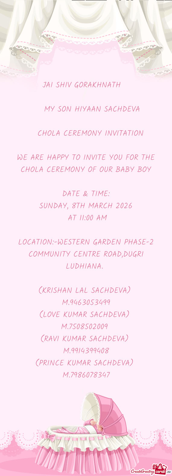 MY SON HIYAAN SACHDEVA