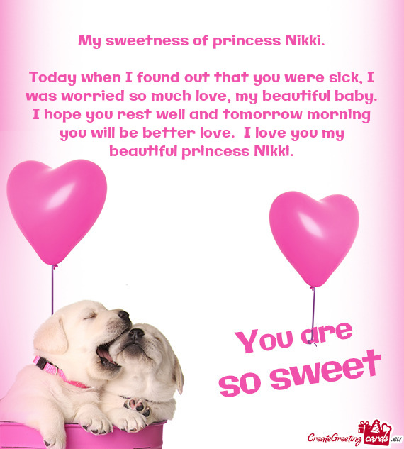 My sweetness of princess Nikki
