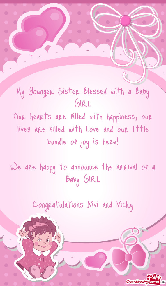 My Younger Sister Blessed with a Baby GIRL