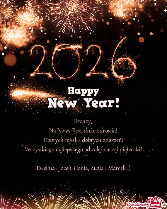 Na Nowy Rok, dużo zdrowia