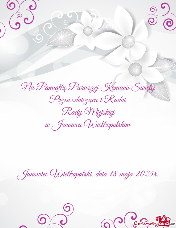 Na Pamiątkę Pierwszej Komunii Świętej