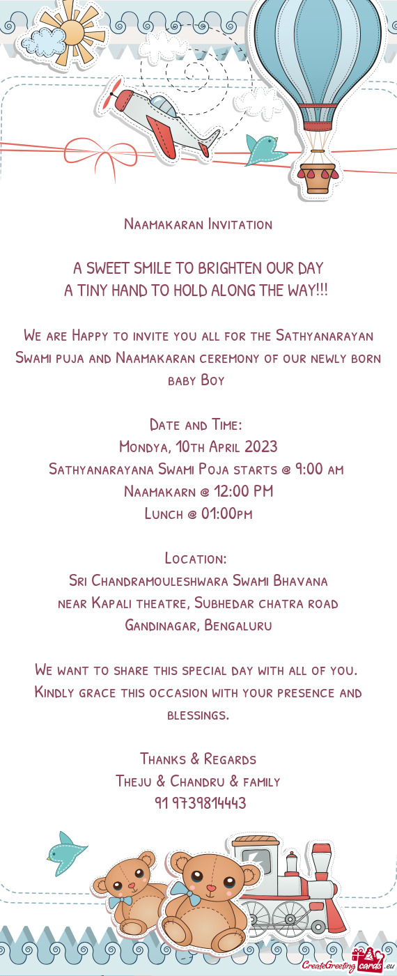 Naamakaran Invitation