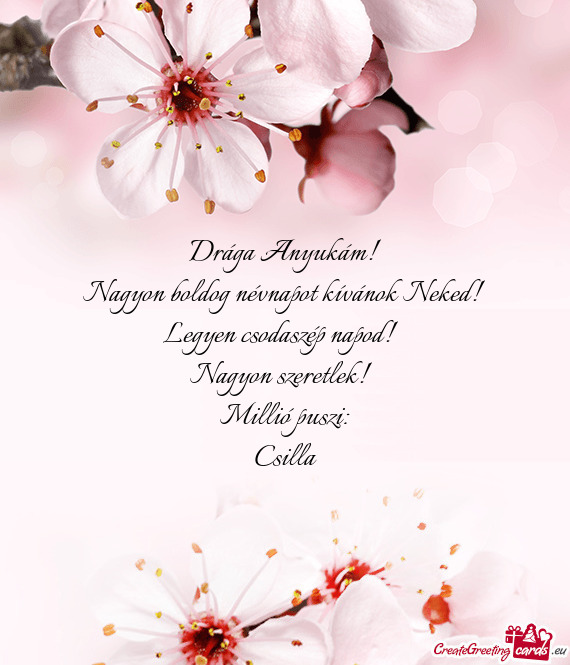 Nagyon boldog névnapot kívánok Neked!💐