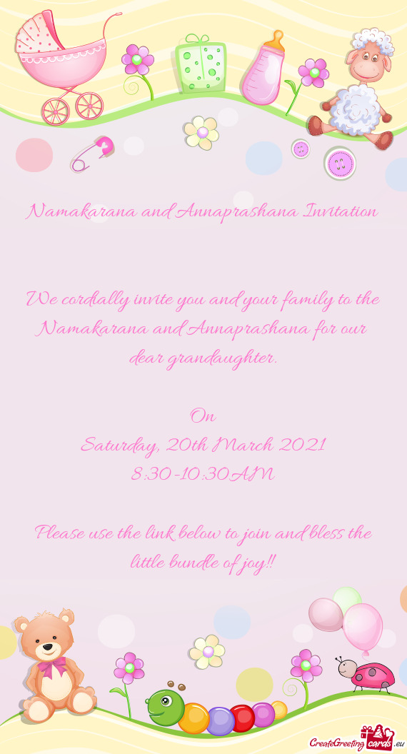 Namakarana and Annaprashana Invitation
