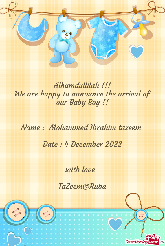Name : Mohammed Ibrahim tazeem