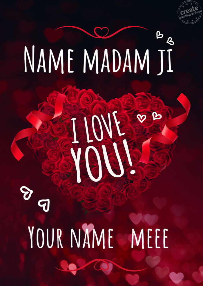 Name Madam Ji Free Cards