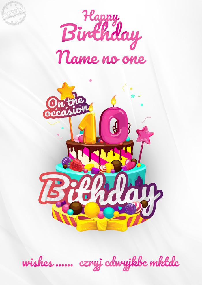 Name no one, Happy birthday to 108 wishes ...... czryj cdwyjkbc mktdc