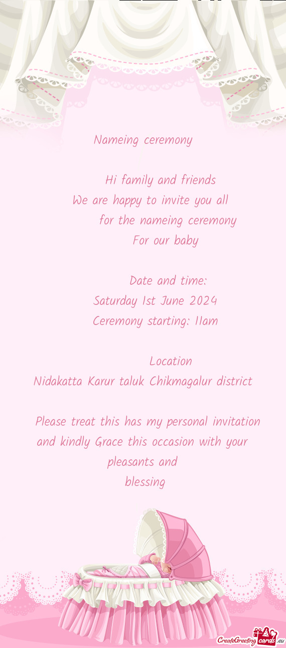 Nameing ceremony