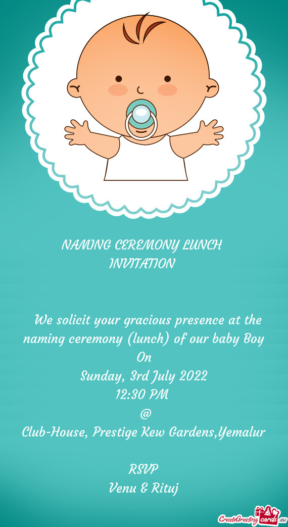 NAMING CEREMONY LUNCH