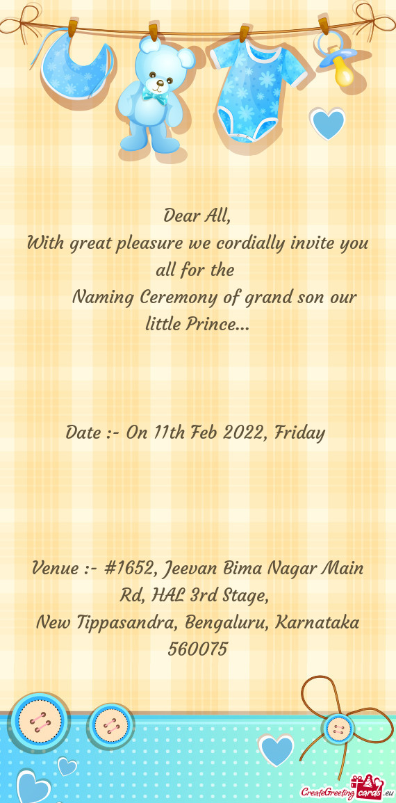 Naming Ceremony of grand son our little Prince…