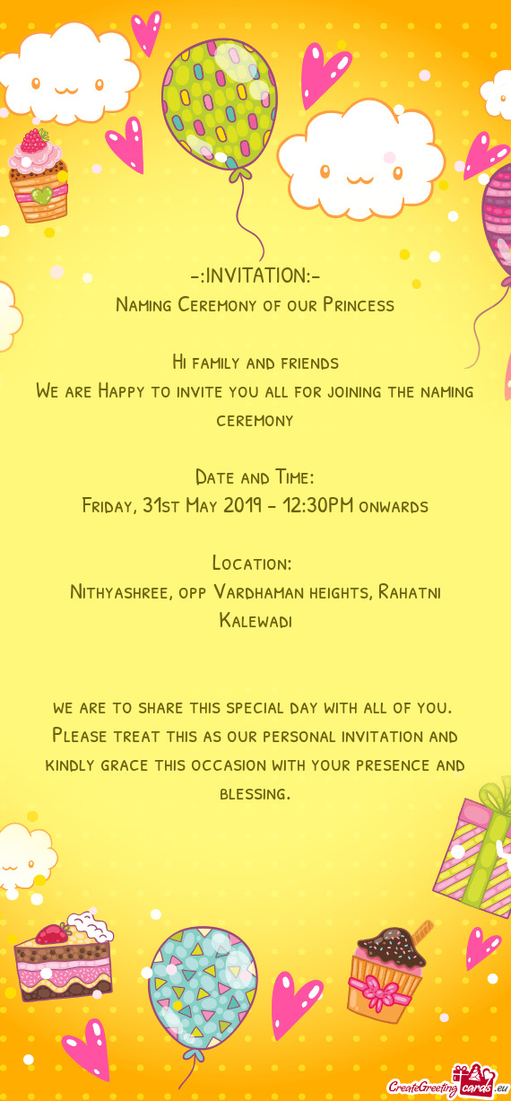 Naming Ceremony of our Princess