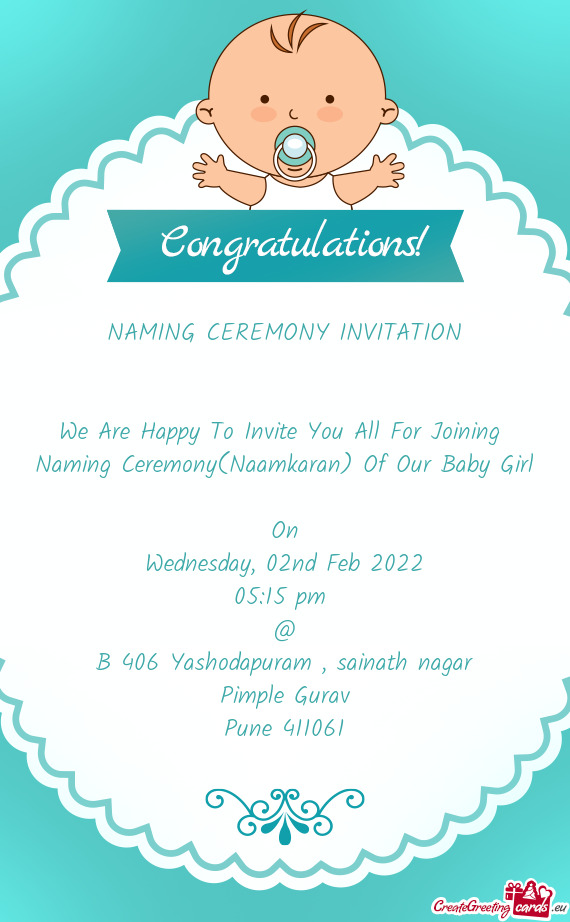 Naming Ceremony(Naamkaran) Of Our Baby Girl