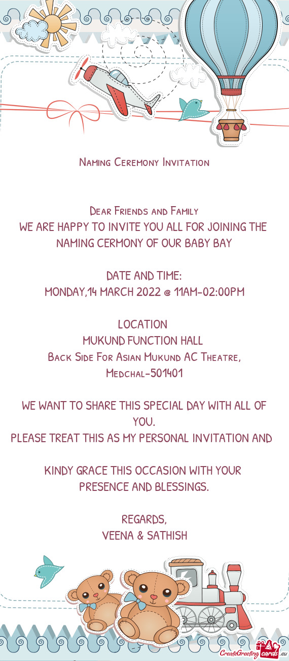 NAMING CERMONY OF OUR BABY BAY