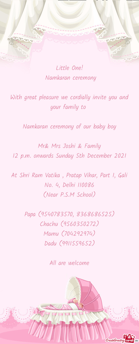 Namkaran ceremony of our baby boy