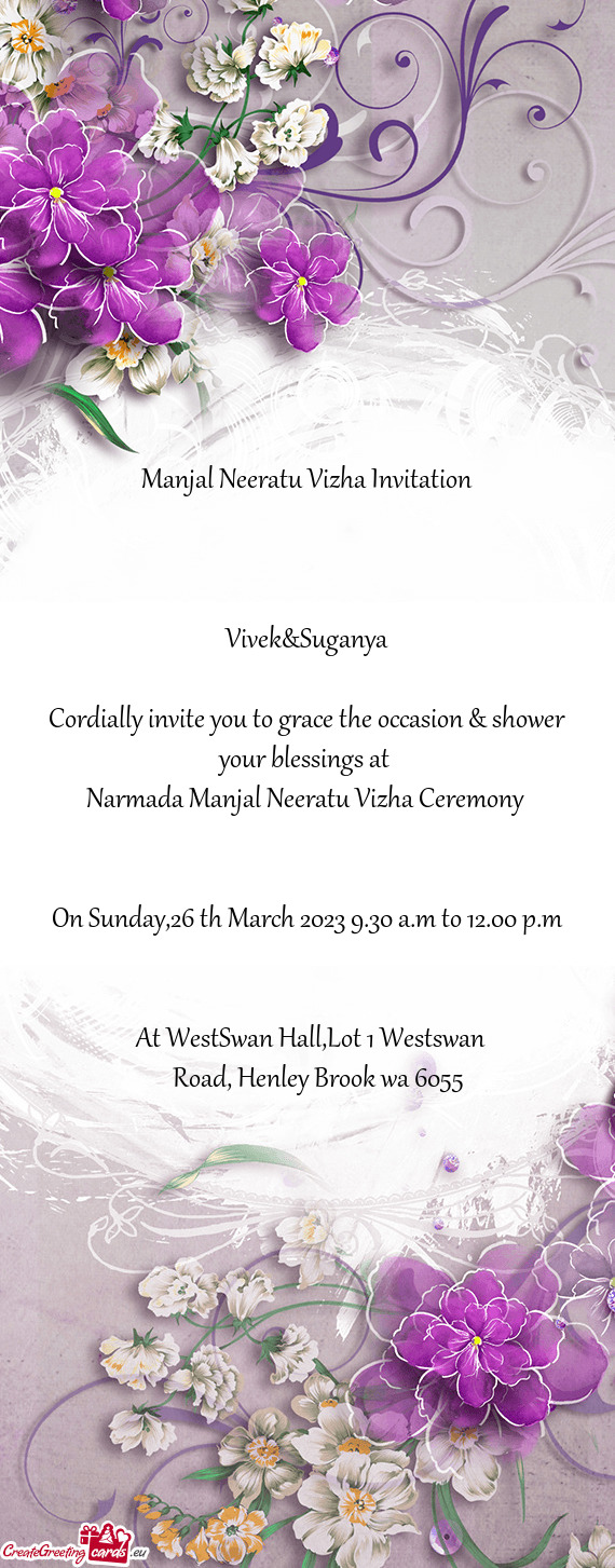 Narmada Manjal Neeratu Vizha Ceremony