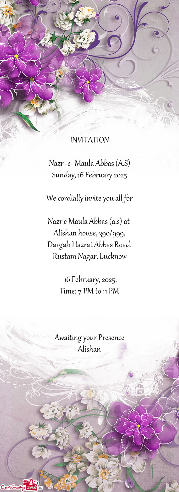 Nazr e Maula Abbas (a.s) at