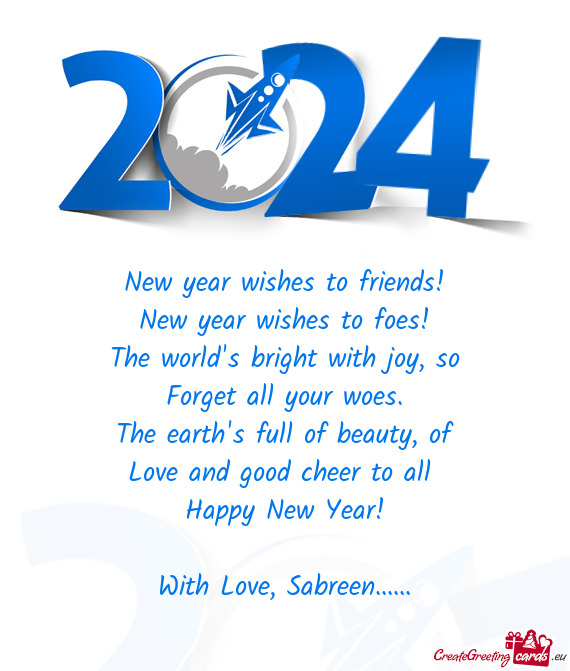 New year wishes to friends