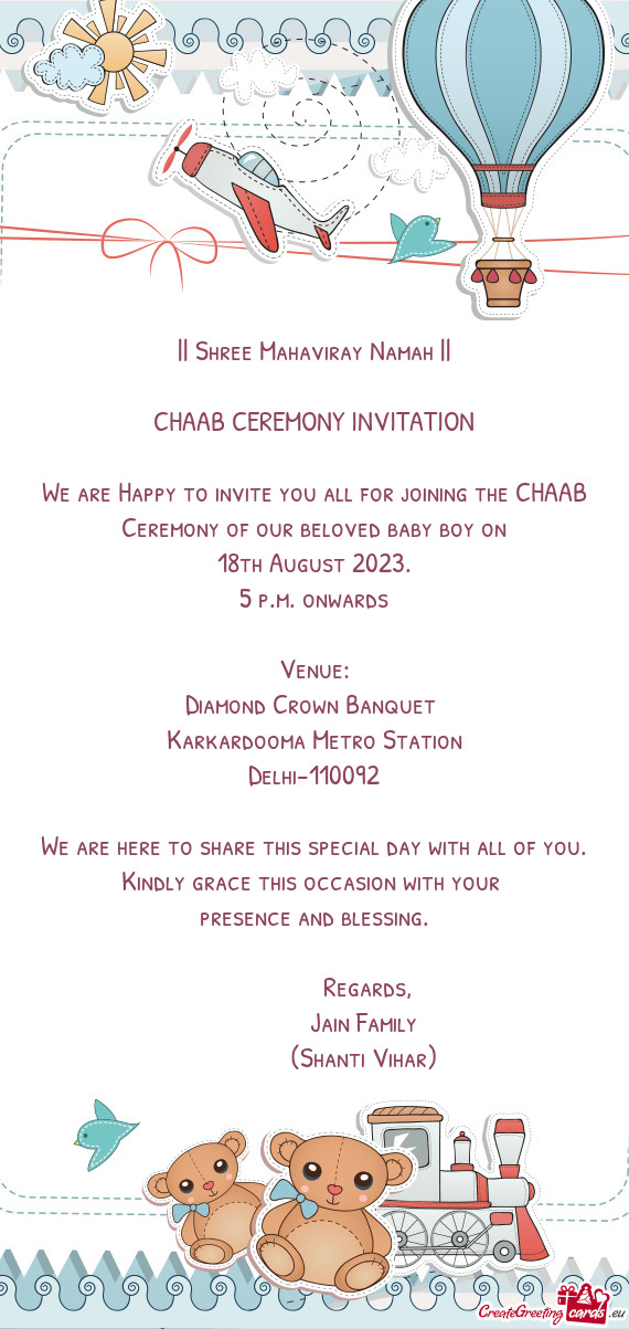 Ng the CHAAB Ceremony of our beloved baby boy on 18th August 2023
