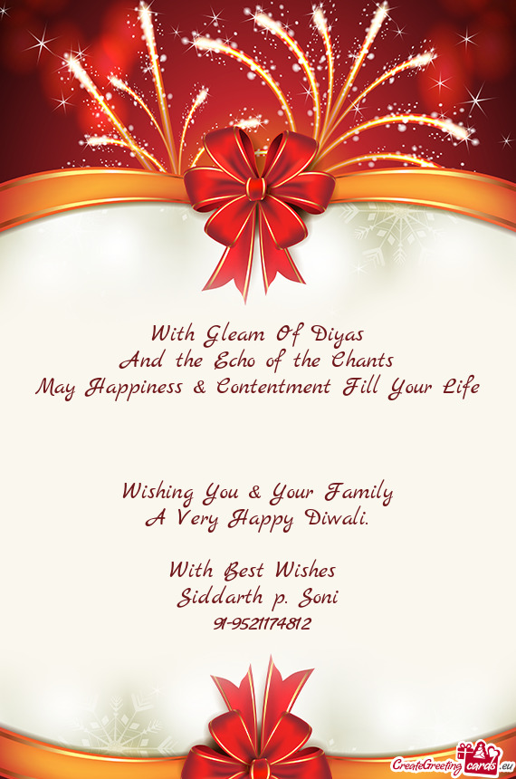 Ng You & Your Family
 A Very Happy Diwali