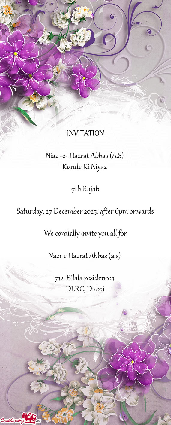 Niaz -e- Hazrat Abbas (A.S)