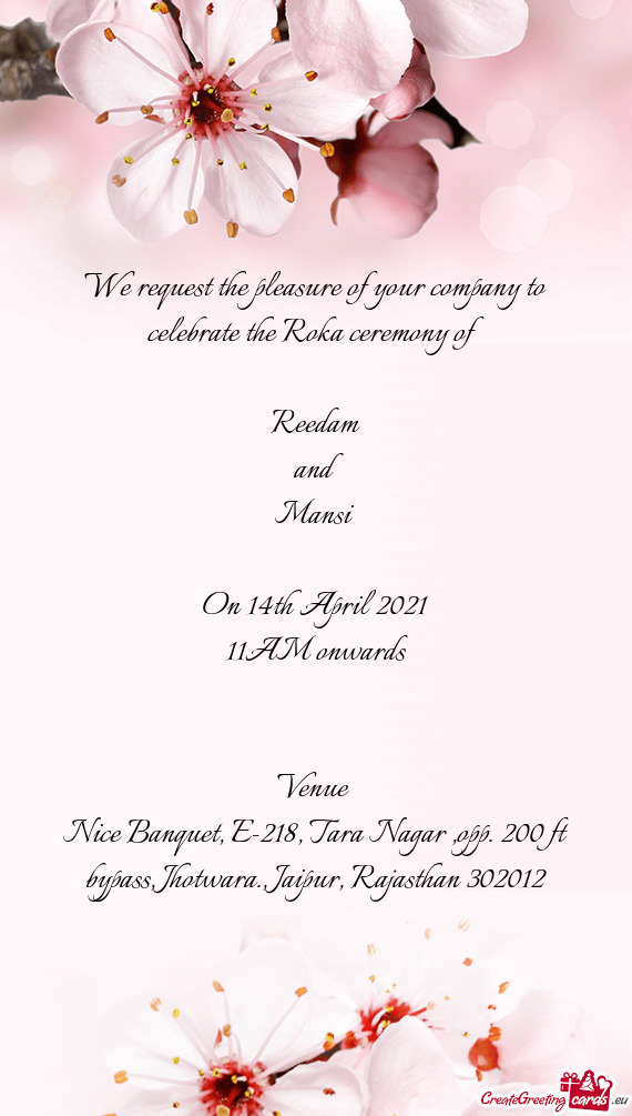 Nice Banquet, E-218, Tara Nagar ,opp. 200 ft bypass, Jhotwara., Jaipur, Rajasthan 302012
