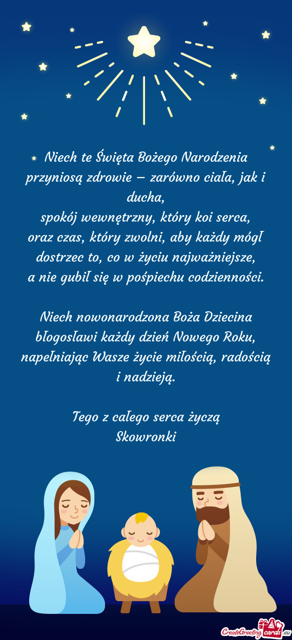 Niech te Święta Bożego Narodzenia przyniosą zdrowie – zarówno ciała, jak i ducha