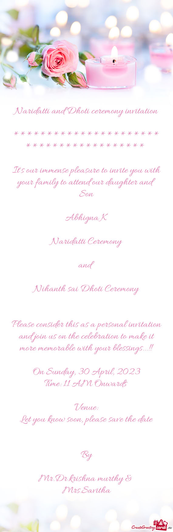 Nihanth sai Dhoti Ceremony