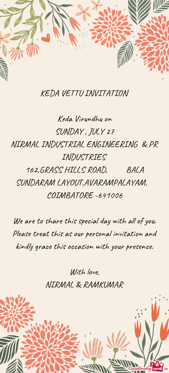 NIRMAL INDUSTRIAL ENGINEERING & PR INDUSTRIES