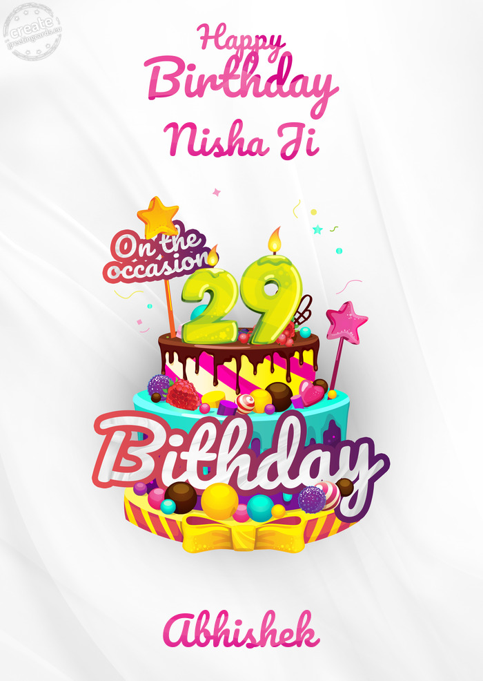 Nisha Ji, Happy birthday to 29 Abhishek