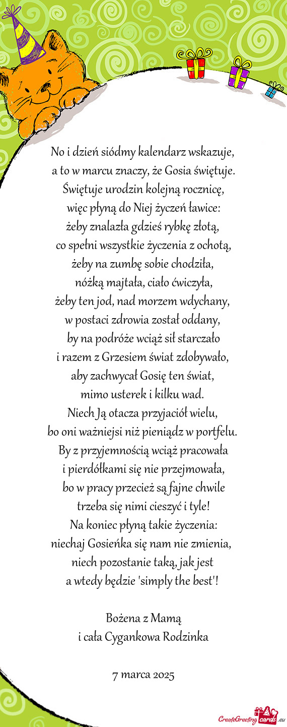 No i dzień siódmy kalendarz wskazuje