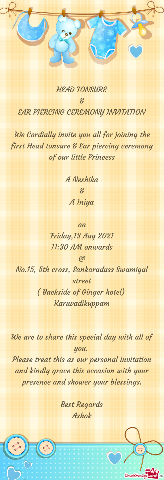 No.15, 5th cross, Sankaradass Swamigal street
