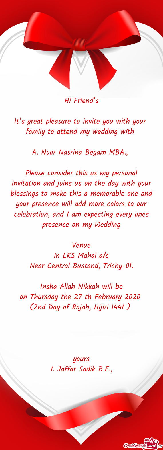 Noor Nasrina Begam MBA